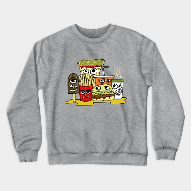 Fast food monster Crewneck Sweatshirt by UniqueDesignsCo